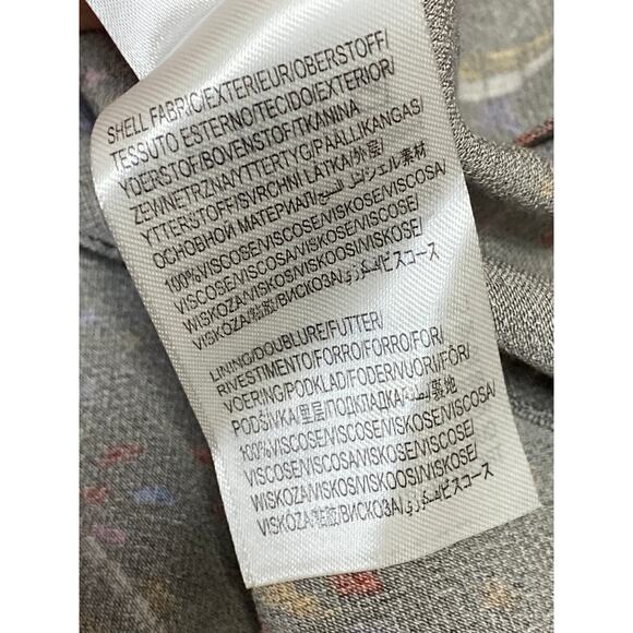 Farm Rio Black Multicolor Mixed Arabesque Scarves Long Sleeve Mini Wrap Dress M - Picture 10 of 10